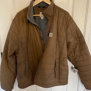 Brown lightweight Carhartt rain jacket